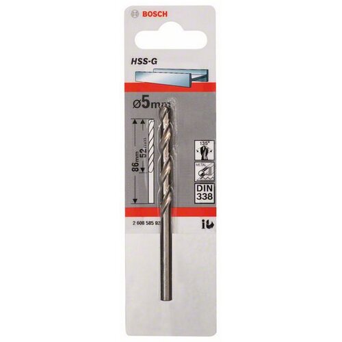 Bosch Metal Drill Bits HSS-G 5,0x52x86mm Cene