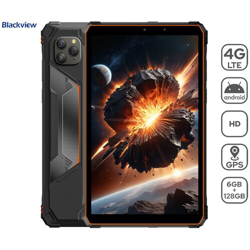 Blackview Robusten tablični računalnik ACTIVE 5, 8.68", 3v1 AI, 4G LTE, 6GB+128GB, Dual SIM, GPS, črno-oranžen (Black Orange), (5000312218) Cene