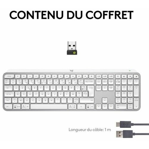 Logitech Brezžični tipkovnica MX Keys S - svetlo siva, (5000522981) Slike