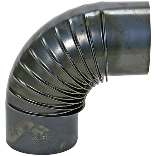 Fischer Cevno koleno za peč (120 mm, kot kolena: 0–90°, debelina stene: 0,6 mm, črna) Cene