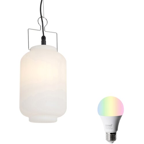 QAZQA Smart buiten hanglamp wit 20cm incl. Wifi A60 - Pion Cene