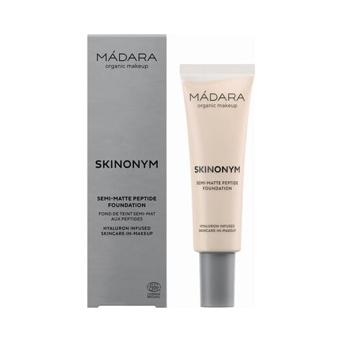 MÁDARA Organic Skincare SKINONYM Semi-Matte Peptide Foundation - 10 Porcelain Cene