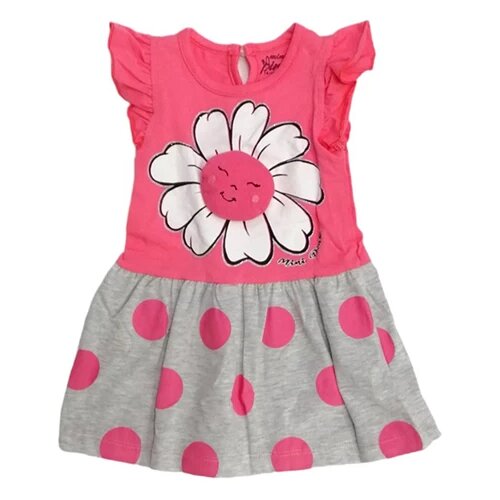 Vrabac Haljina za bebe sa motivom cveta 1341, Roze Cene
