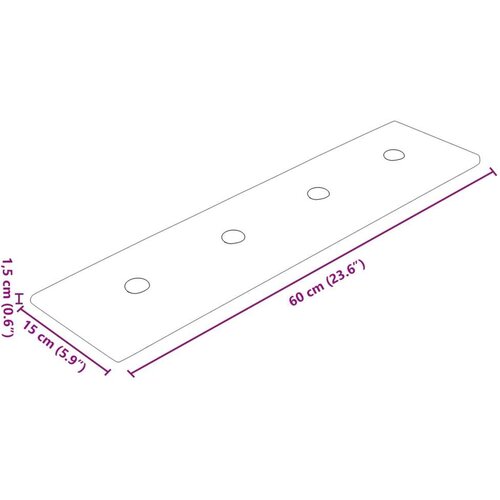  Zidna uzglavlja 12 pcs Smeđa 60 x 15 cm Lažna koža - Smeđa 60 x 15 cm Slike