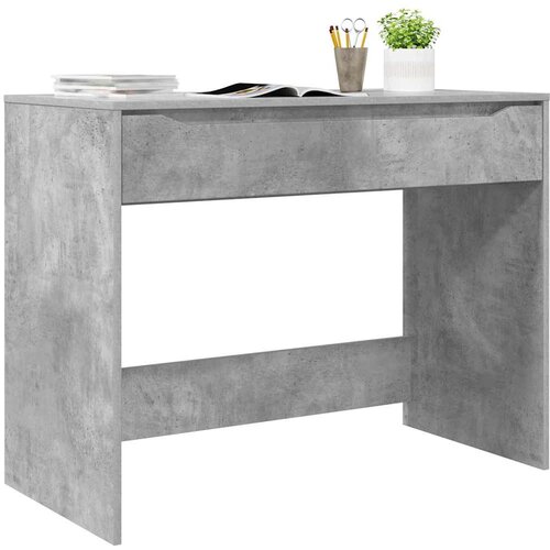  Stol Betonsko Siva 100 x 50 x 78 cm Konstrukcijsko drvo Slike