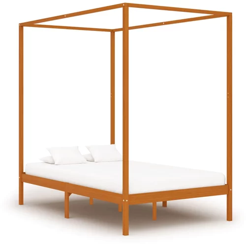  za krevet s baldahinom od borovine boja meda 120 x 200 cm