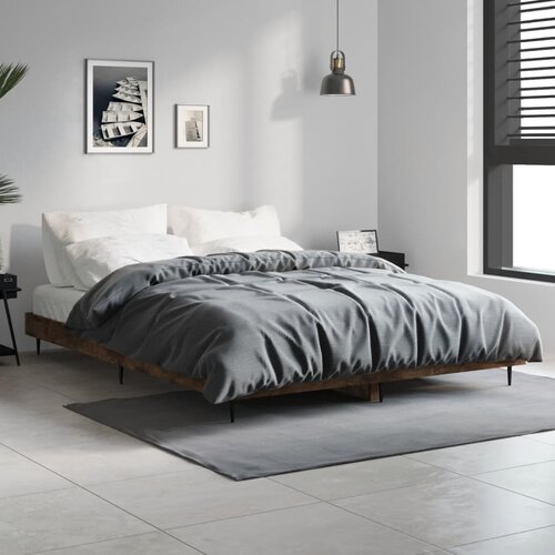  Okvir za krevet boja hrasta 135x190 cm konstruirano drvo Slike