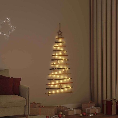 vidaXL Božićno drvce s 50 LED svjetlima Prirodna 120 cm Masivni jasen Cijene