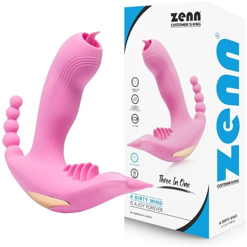 Zenn Vibrator Three In One Pink Cene