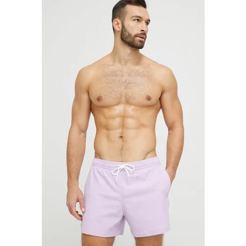 Abercrombie & Fitch Kopalne kratke hlače vijolična barva