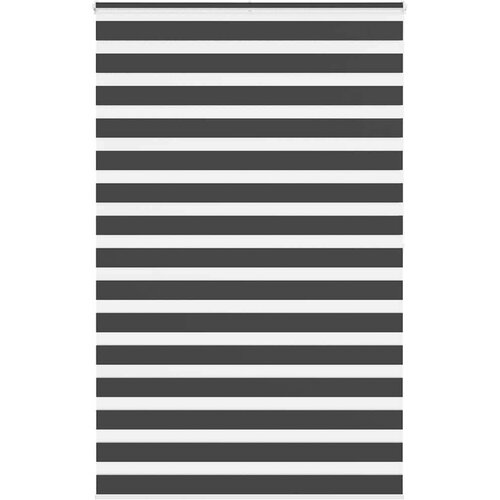 vidaXL Zavjesa zebra crna 145x200 cm širina tkanine 140,9 cm poliester Cene