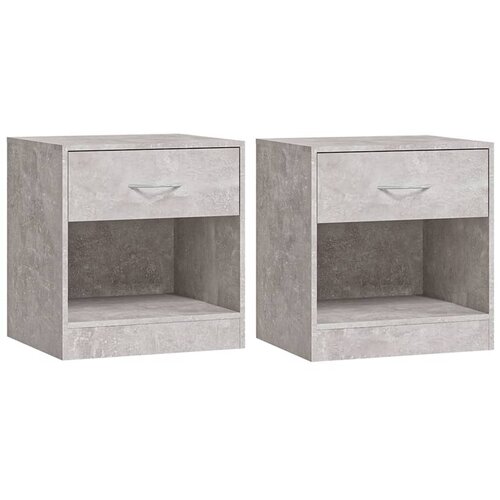 Maison Chic Dvo delni komplet Nočne omarice - Nočne mize s predalom betonsko siva, (21688214) Slike