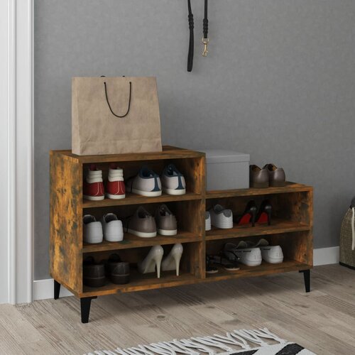 The Living Store Omarica za čevlje dimljeni hrast 102x36x60 cm inženirski les - Omarica Za Čevlje, (21434944) Cene