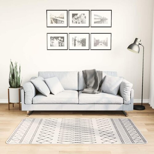  Perivi tepih 80 x 150 cm crno-bijeli Cijene