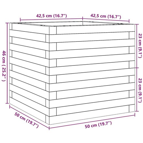 VidaXL Vrtna sadilica vo&amp;scaron;tano smeđe boje 50x50x46 cm od borovine Slike