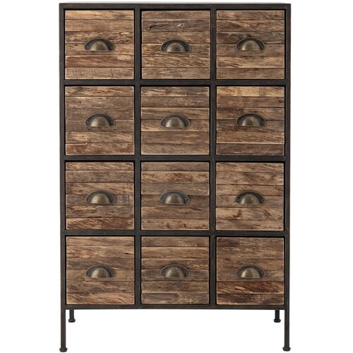 Bloomingville Crna/smeđa metalna komoda 60,5x92x33,5 cm Matteo &amp;ndash; Slike