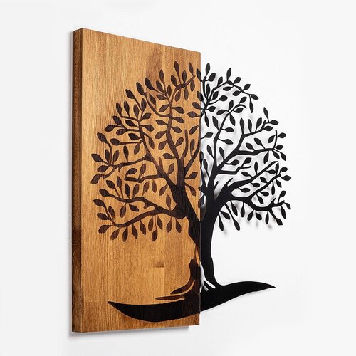 Wallity zidna dekoracija Monumental Tree - 374, 58x58 cm, Crna Slike