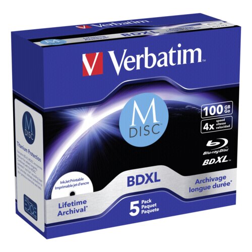 Verbatim 1x5 M-Disc BD-R Blu-Ray 100GB 4x Speed inkjet print. JC Cijene