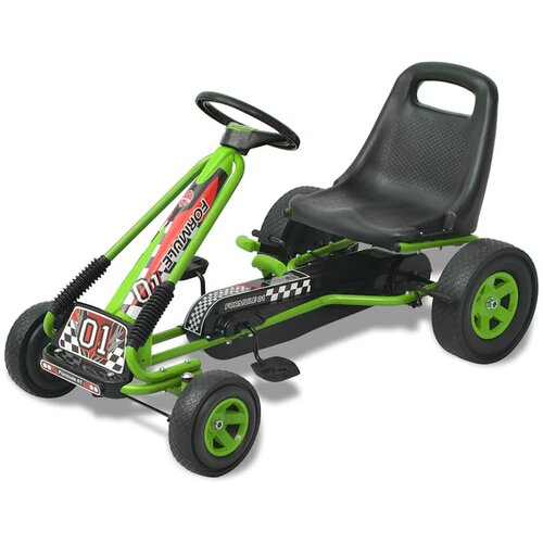  Go Kart s Pedalama i Podesivim Sjedalom Zeleni Cene