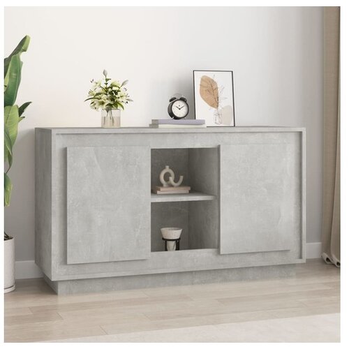  Komoda betonsko siva 102x35x60 cm inženirski les Cene