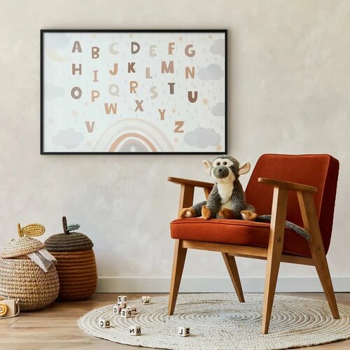  Plakat - Letters in Muted Colors 42x29.7 Crni okvir Slike