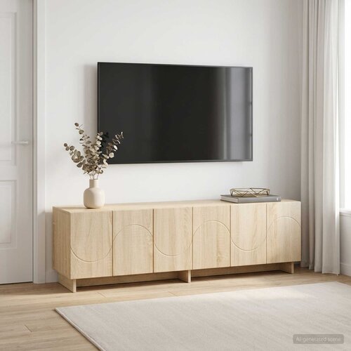  TV stalak 140 x 34,5 x 40 cm Hrast sonoma Konstruirano drvo Cijene