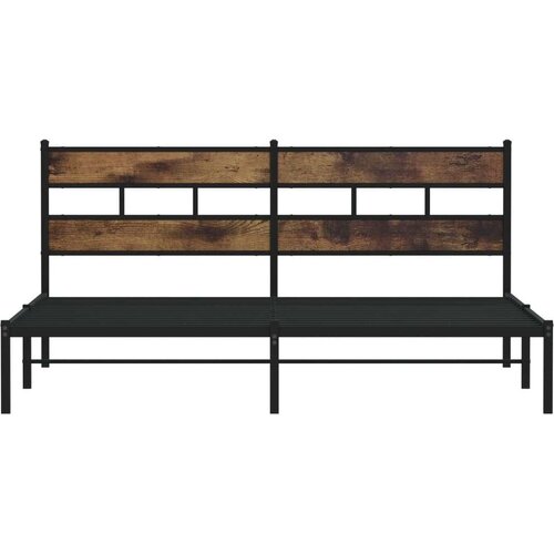 VidaXL metalni okvir kreveta bez madraca boja hrasta 180x200 cm Slike