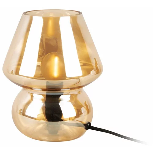 Leitmotiv svjetlosmeđa staklena stolna lampa Glass, visina 18 cm