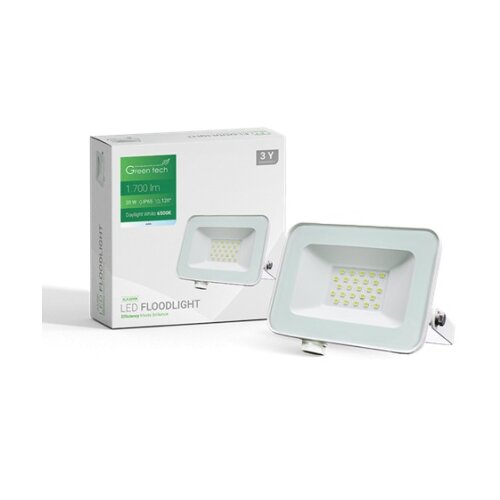 Greentech led reflektor 20w 6500k 1700lm ip65 beli ( ALX-20WH ) Cene