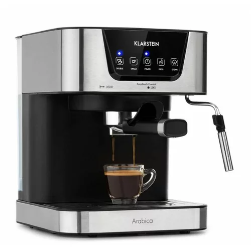 Klarstein Arabica, aparat za kavo espresso, 1050 W, 15 barov, 1,5 l, nadzorna plošča na dotik, nerjaveče jeklo