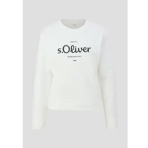 s.Oliver Sweater majica crna / bijela