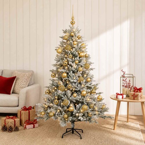  Umjetno božićno drvce s kuglicama 150 cm 150 LED lampica Cene