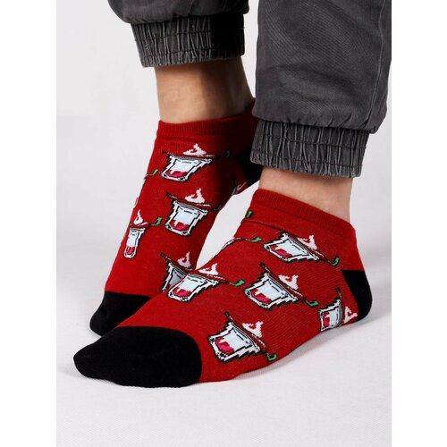 Yoclub Man's Ankle Funny Cotton Socks Patterns Colours Cene