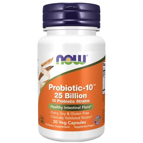 Now Foods Probiotiki-10 s 25 milijard koristnih bakterij NOW, 160 mg (30 kapsul)