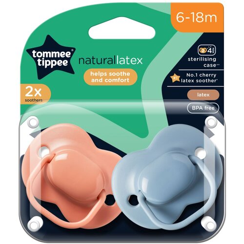 Tommee_Tippee duda varalica - lateks , cherry, 6-18m, 2/1 Slike