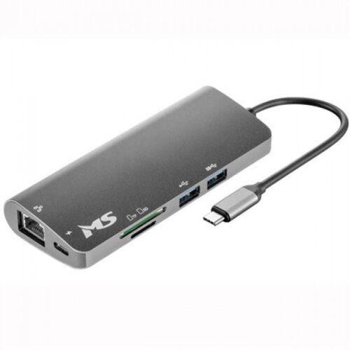 HUB C500, HDMI+VGA+USB3.02+PD+SD+RJ45 1000 M+3.5mm, MS Slike