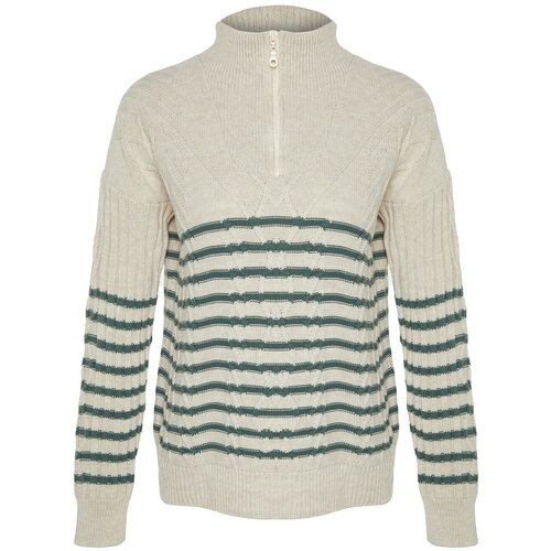 Trendyol Sweater - Beige - Oversize Slike