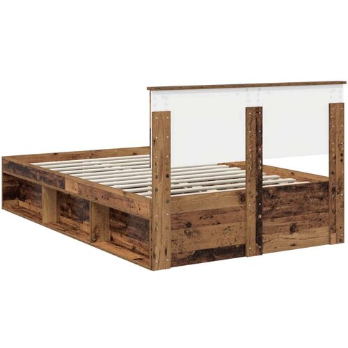  Okvir za krevet Staro drvo 135 x 190 cm Konstruirano drvo Slike