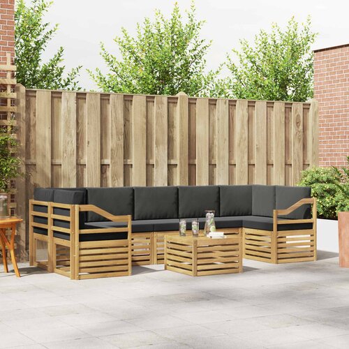  Set vanjskih sofa 8 kom. Bijela i antracit Poliester Cene