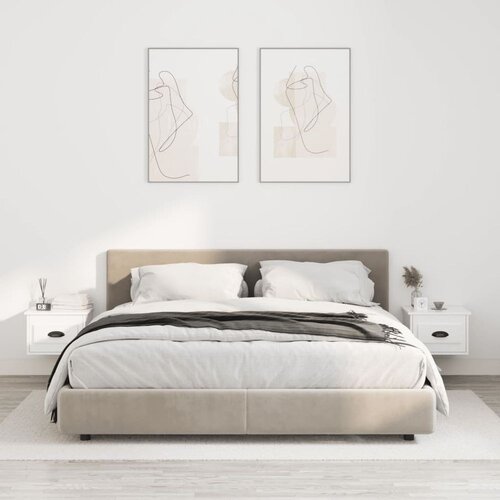  Zidni noćni ormarići 2 kom visoki sjaj bijeli 41,5 x 36 x 28 cm Cijene