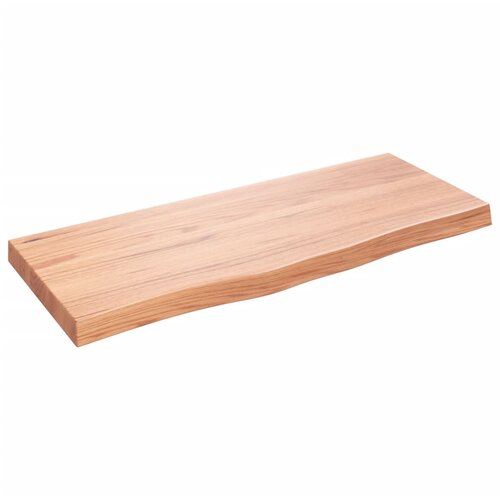 VidaXL Zidna polica svjetlosmeđa 100x40x6 cm od obrađene hrastovine Slike