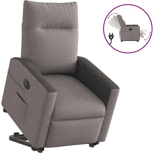 vidaXL Električni naslanjač s funkcijo vstajanja taupe blago Cene