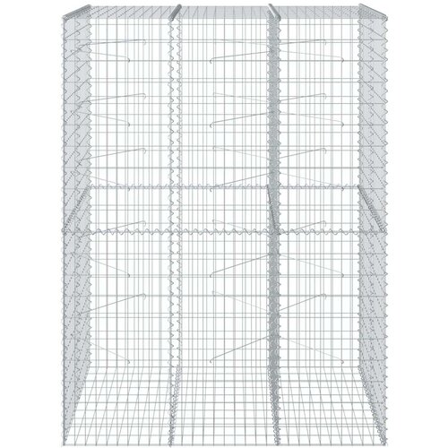 VidaXL Gabionska ko&amp;scaron;ara s poklopcem 150x100x200 cm pocinčano željezo Slike