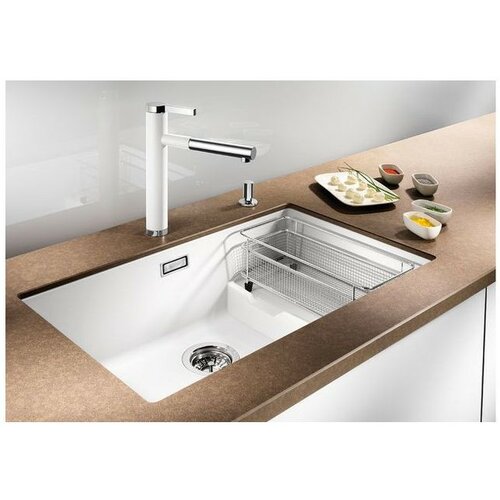 Blanco sudoper SUBLINE 700-U Level InFino SILGRANIT BIJELA, pribor 18/10, bez dalj.upr. Slike