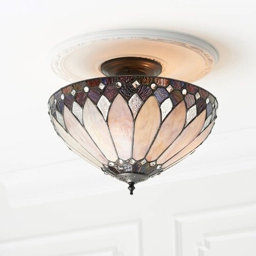 Endon 63978 - plafonski luster tiffany brooklyn 3xE27/60W/230V &amp;oslash; 40 cm Slike