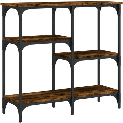 Maison Chic konzolna miza - miza ob steni dimljen hrast 80x29x75 cm inženirski les, (21786350) Cene