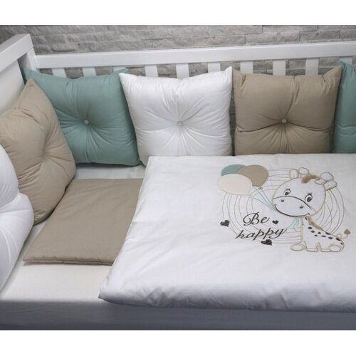 Deksi Posteljina sa ogradicom od jastučića Tri Drugara 120x60cm bež Slike