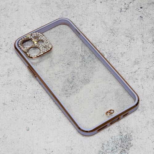  Maska cirkon camera za iphone 12 6.1 ljubicasta Slike