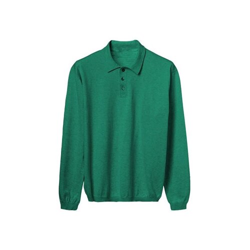 Lanaioli Polo Uomo in cotone maniche lunghe Zelena Cijene