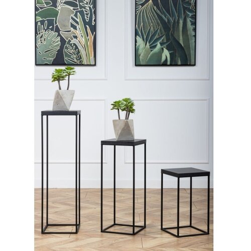  Stalak za cveće BASICLOFT 40x24 crni Slike